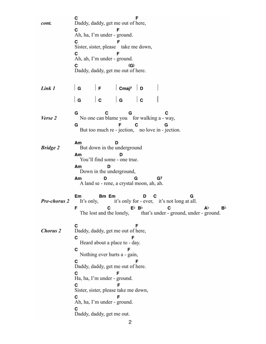 Underground Underground Acoustic Guitar scores gallery preview page 2