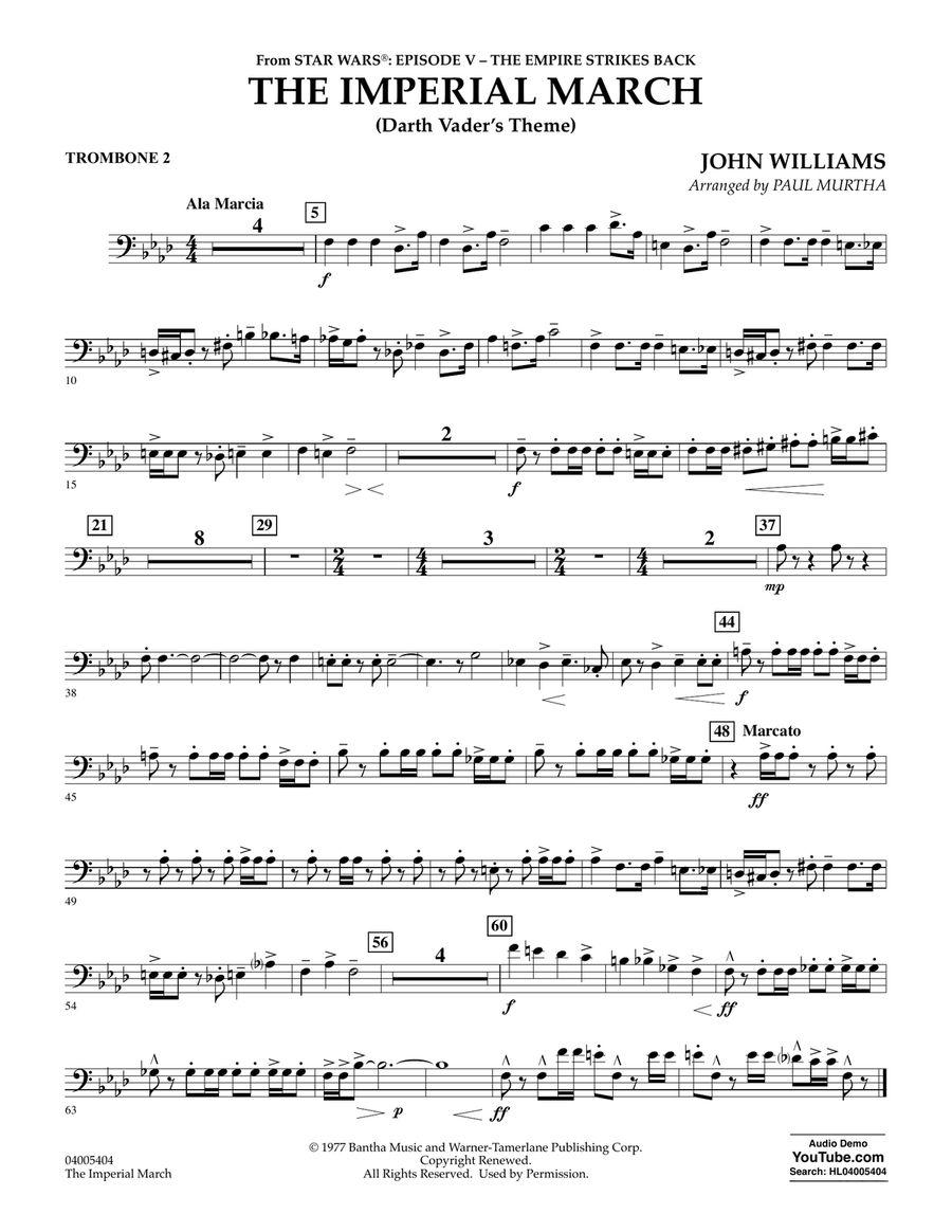 Star wars trombone music cheap