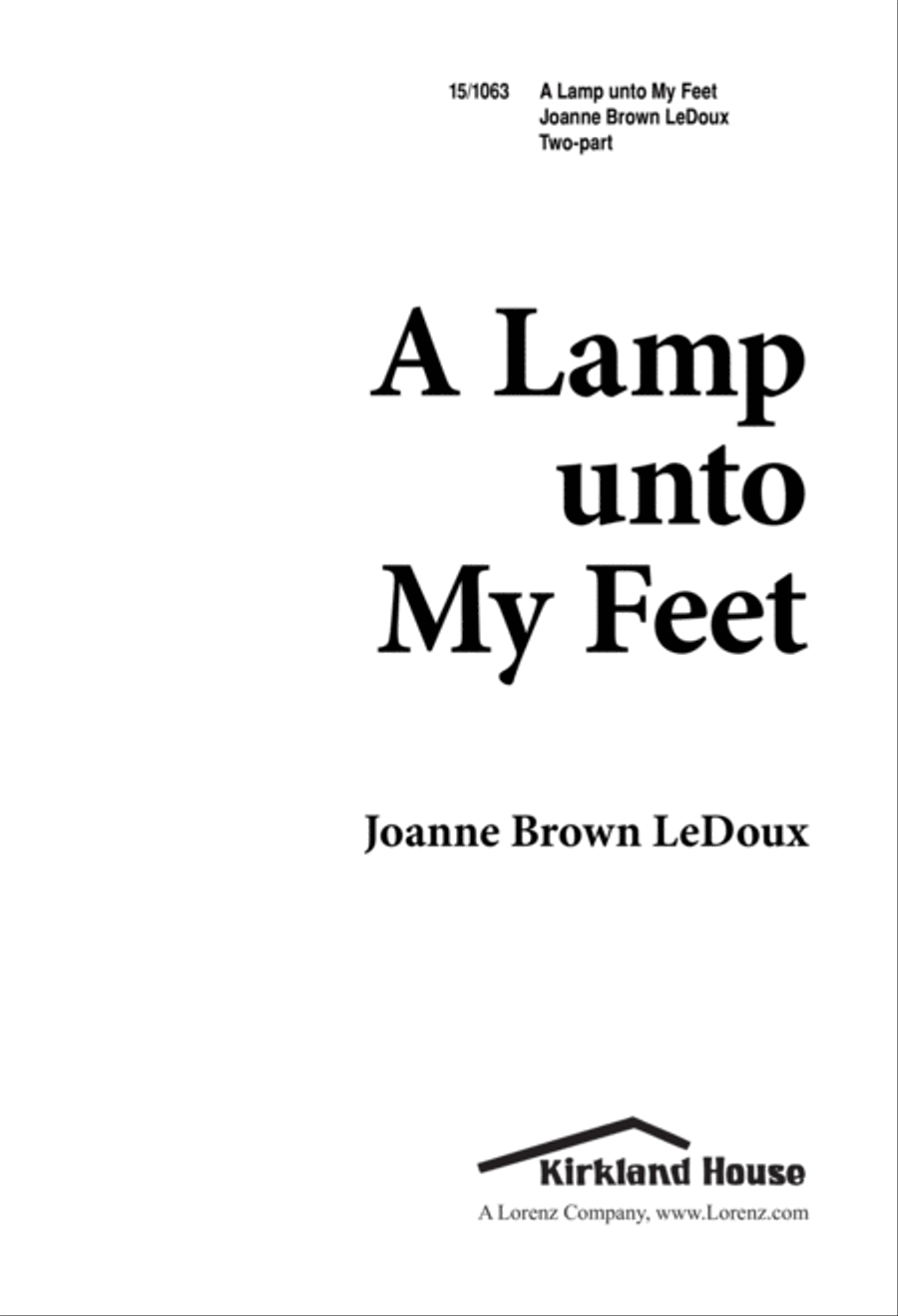 A Lamp Unto My Feet A Lamp Unto My Feet 2-Part scores gallery preview page 1