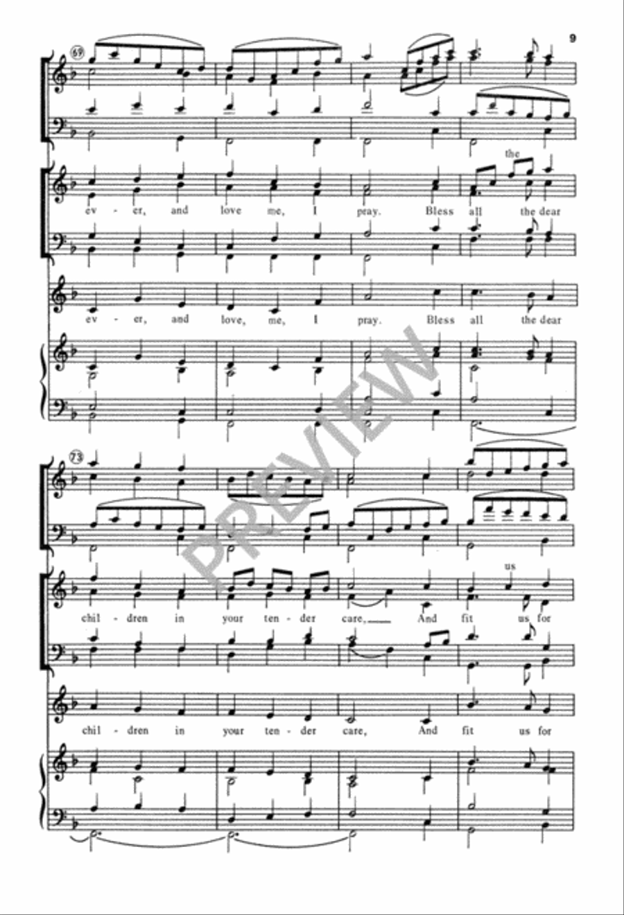 Away in a Manger 4-Part scores gallery preview page 9