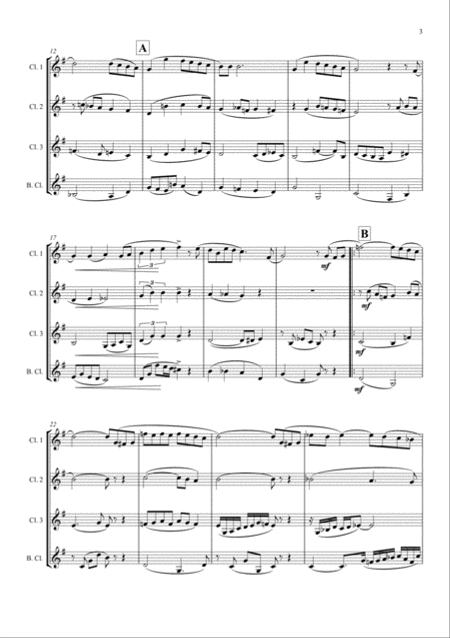The Christmas Song (chestnuts Roasting On An Open Fire) Woodwind Quartet scores gallery preview page 3