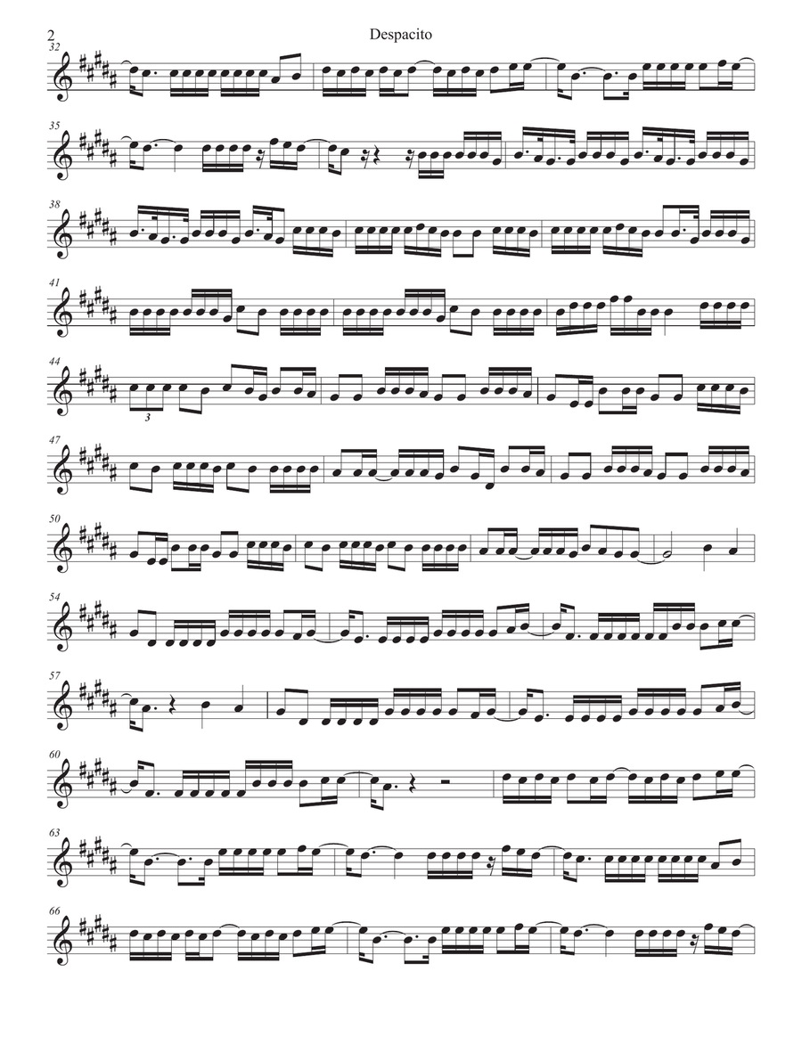 Despacito Despacito Alto Saxophone scores gallery preview page 2