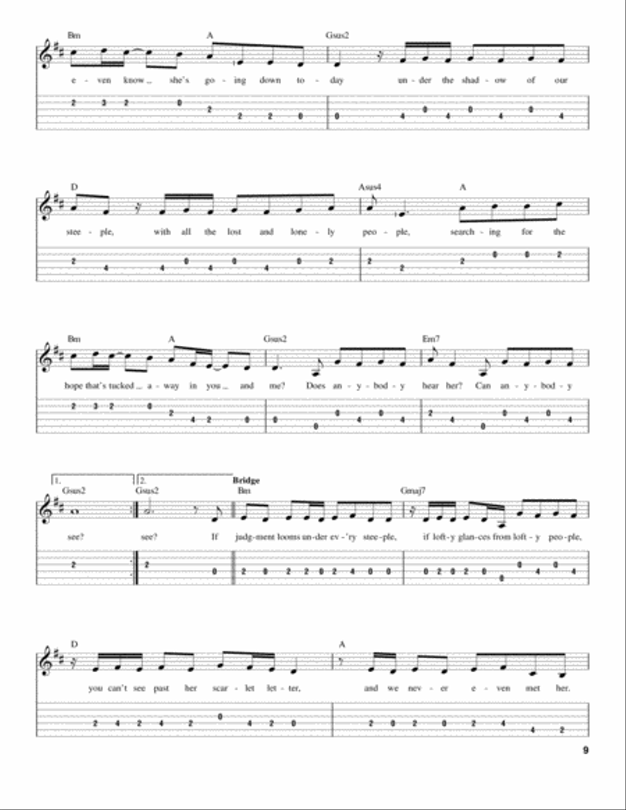 Does Anybody Hear Her Acoustic Guitar scores gallery preview page 2