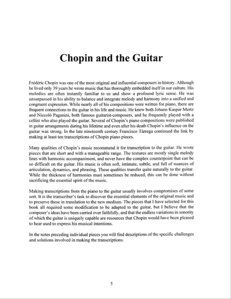 Chopin for Acoustic Guitar Acoustic Guitar scores gallery preview page 5