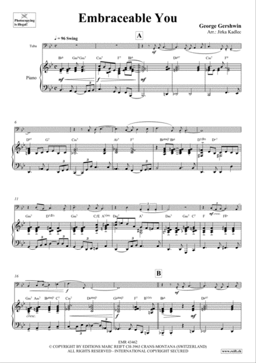 Embraceable You Tuba scores gallery preview page 3