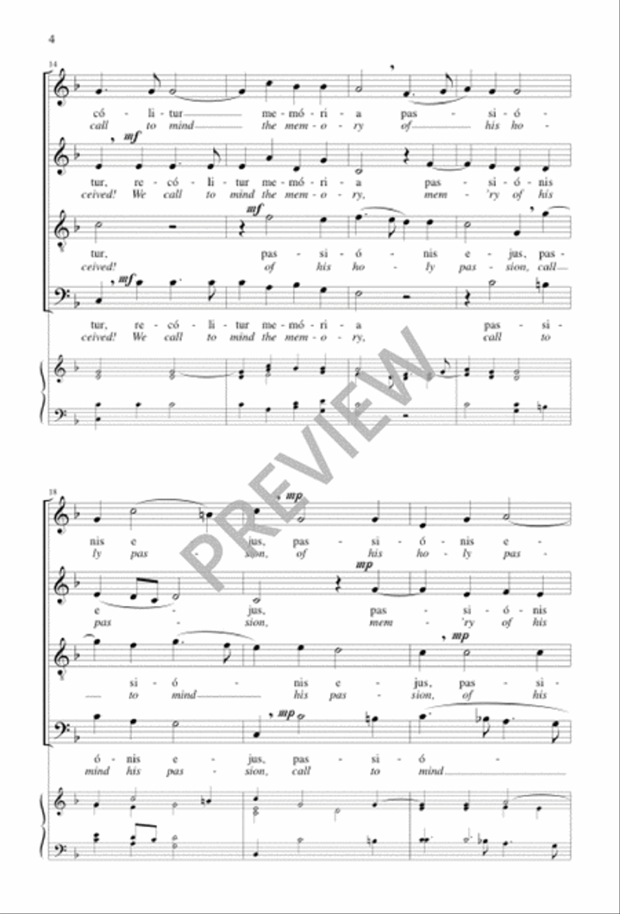O Sacrum Convivium O Sacrum Convivium 4-Part scores gallery preview page 4