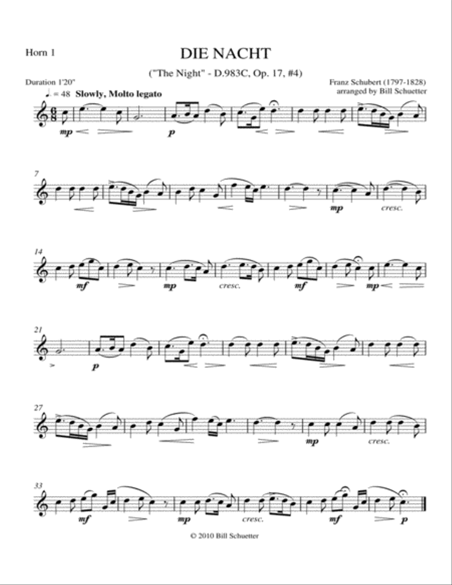 The Night The Night Horn scores gallery preview page 3