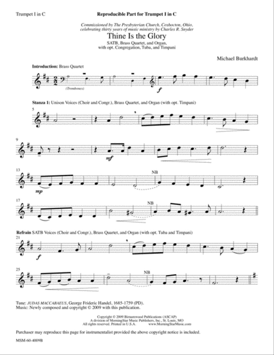Thine Is the Glory Choir scores gallery preview page 3