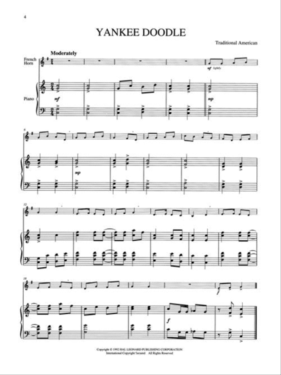 Canadian Brass Book of Beginning Horn Solos Piano scores gallery preview page 6
