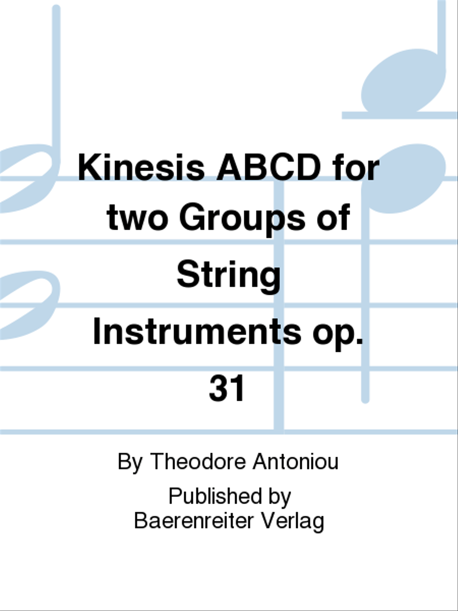 Kinesis ABCD for two Groups of String Instruments op. 31 String Orchestra scores gallery preview page 1