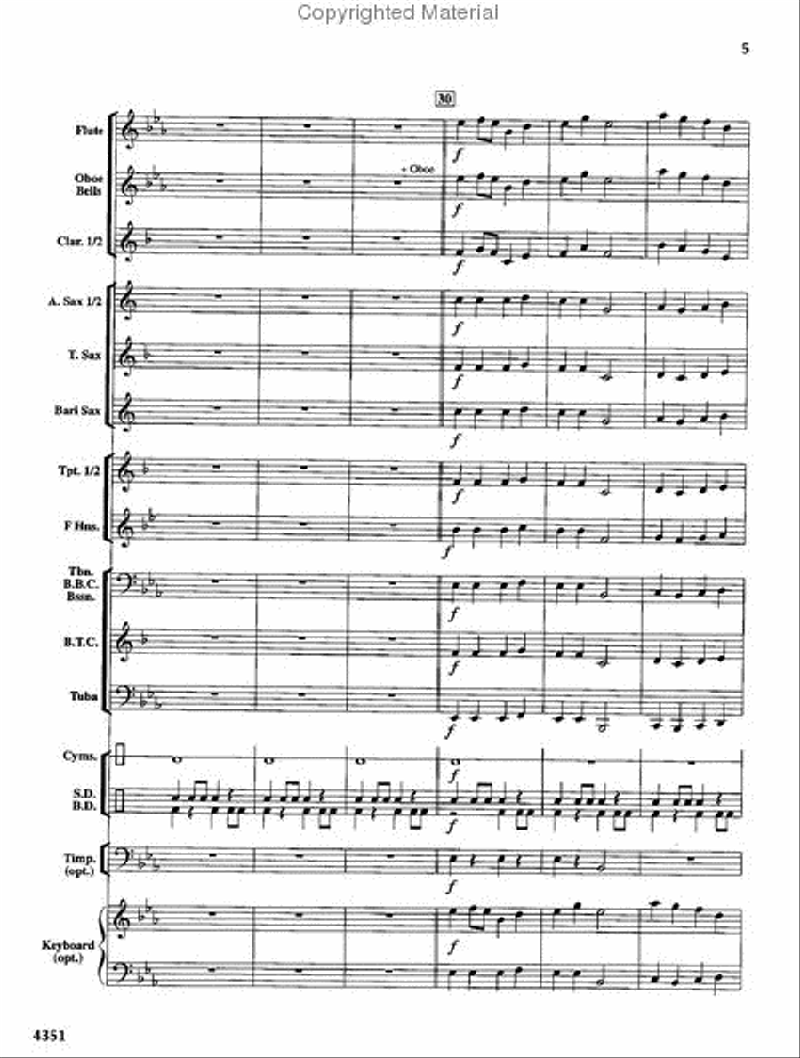 Fanfare on Good King Wenceslas Concert Band scores gallery preview page 6