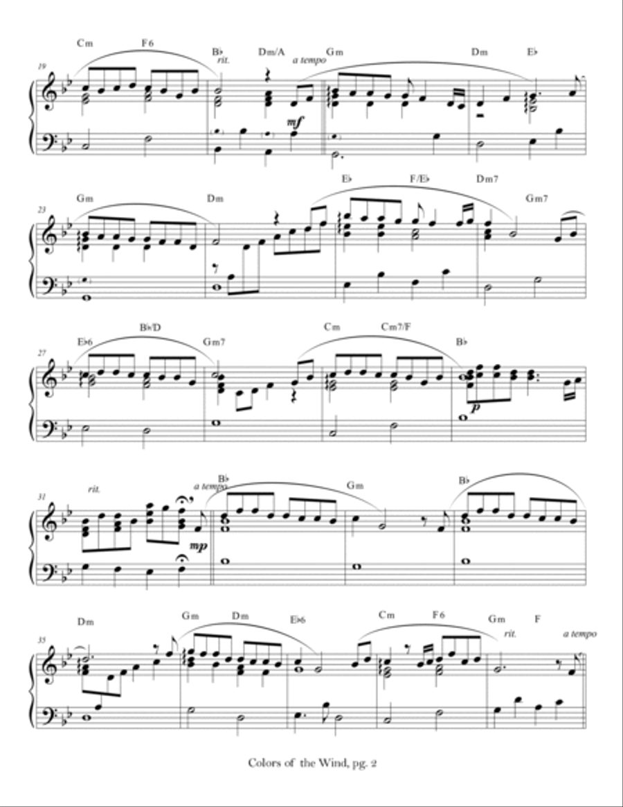 Colors Of The Wind Colors Of The Wind Carillon scores gallery preview page 2