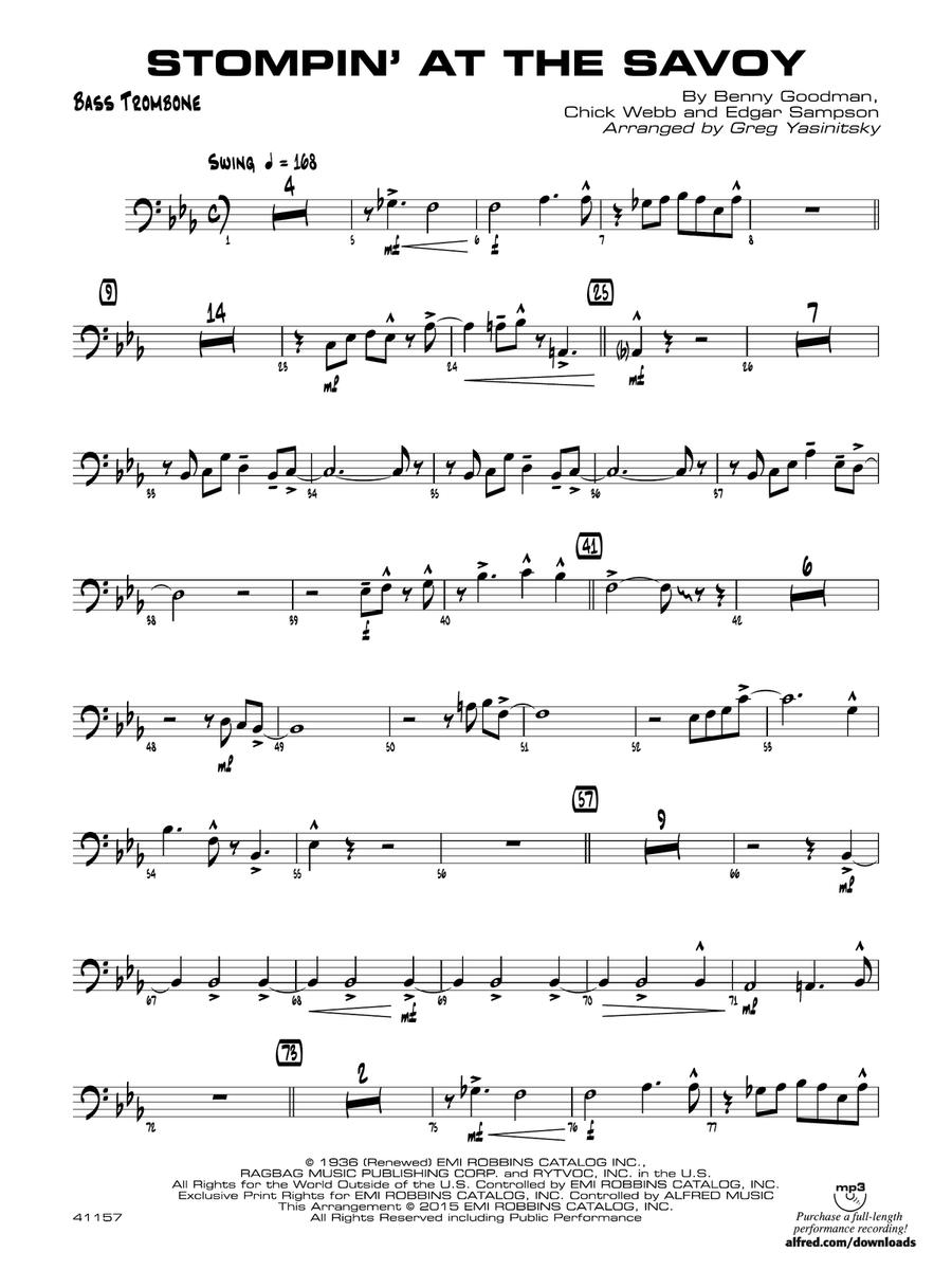 Stompin' at the Savoy: Bass Trombone
