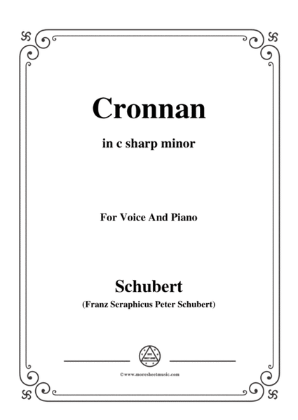 Schubert-Cronnan,in c sharp minor,for Voice&Piano image number null