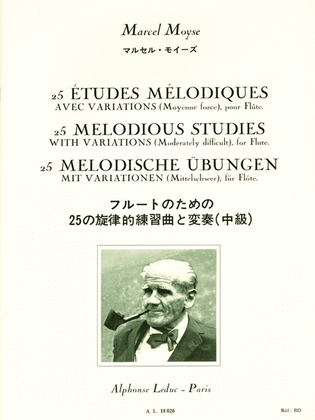 Book cover for 25 Etudes Melodiques Avec Variations pour Flute