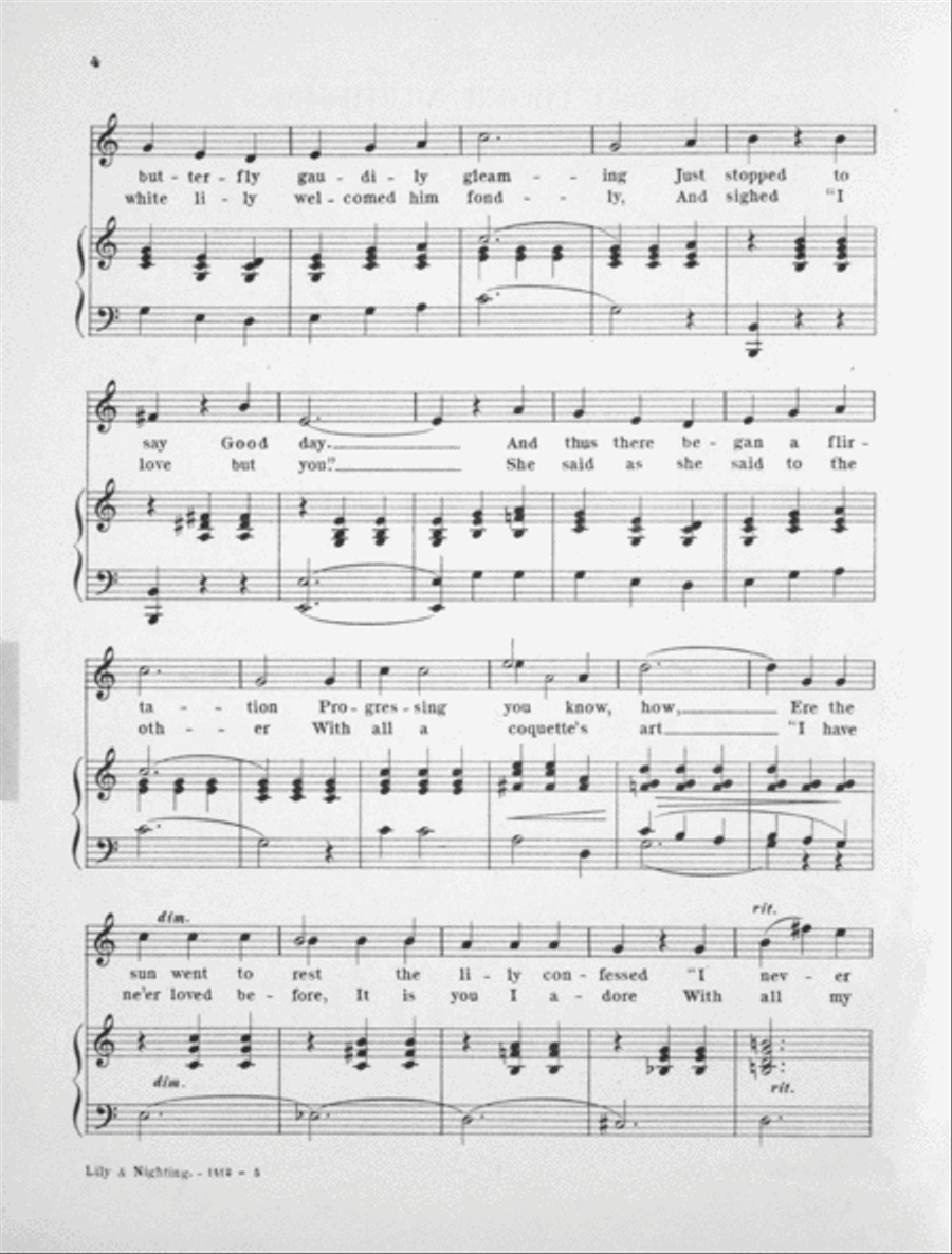 The Lily and the Nightingale (She Said I Was So Lonely) Voice scores gallery preview page 3