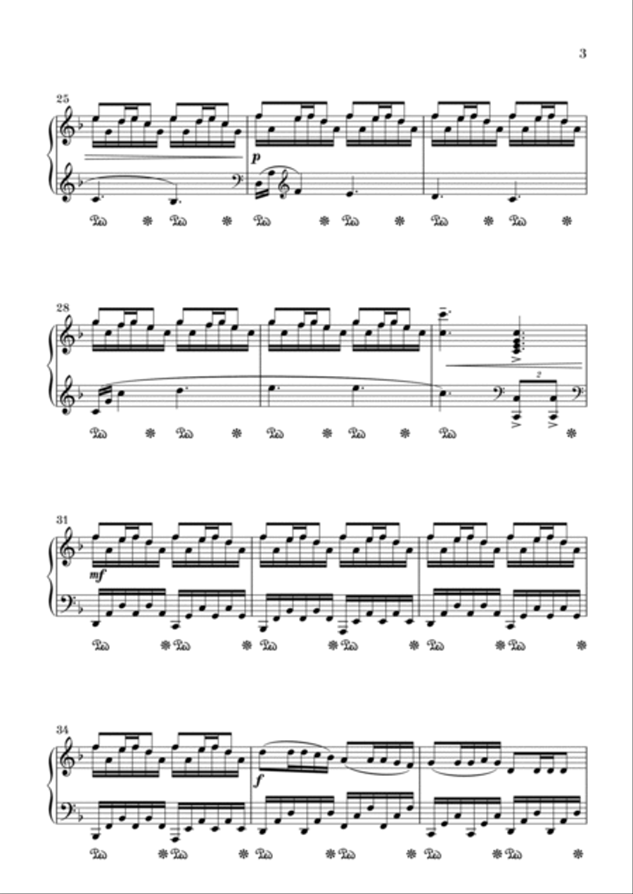 Carol of The Bells - Advanced Piano Piano Solo scores gallery preview page 3