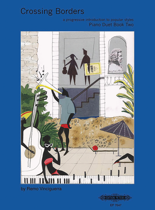 Book cover for Crossing Borders for Piano Duet, Book 2