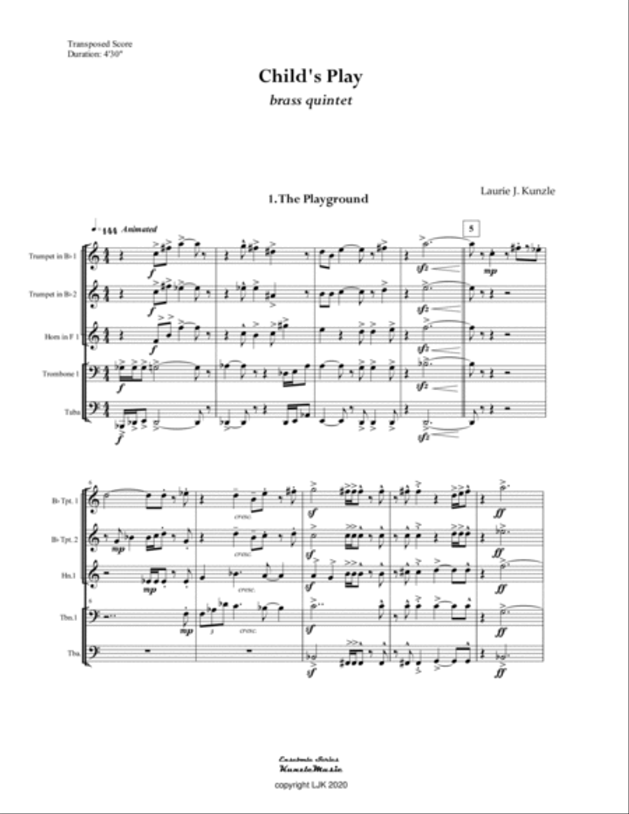 CHILD'S PLAY Brass Ensemble scores gallery preview page 4