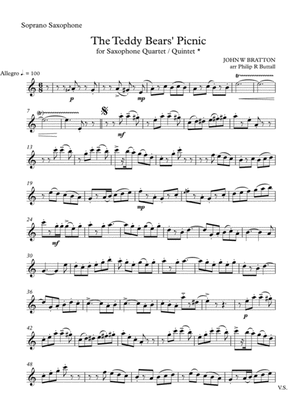 The Teddy Bears' Picnic (Saxophone Quartet / Quintet) - Set of Parts [x4 / 5]
