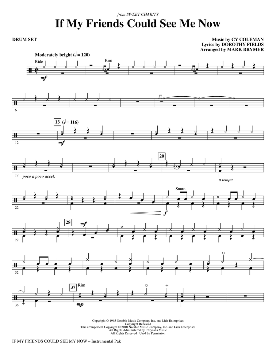 If My Friends Could See Me Now (from Sweet Charity) - Drums