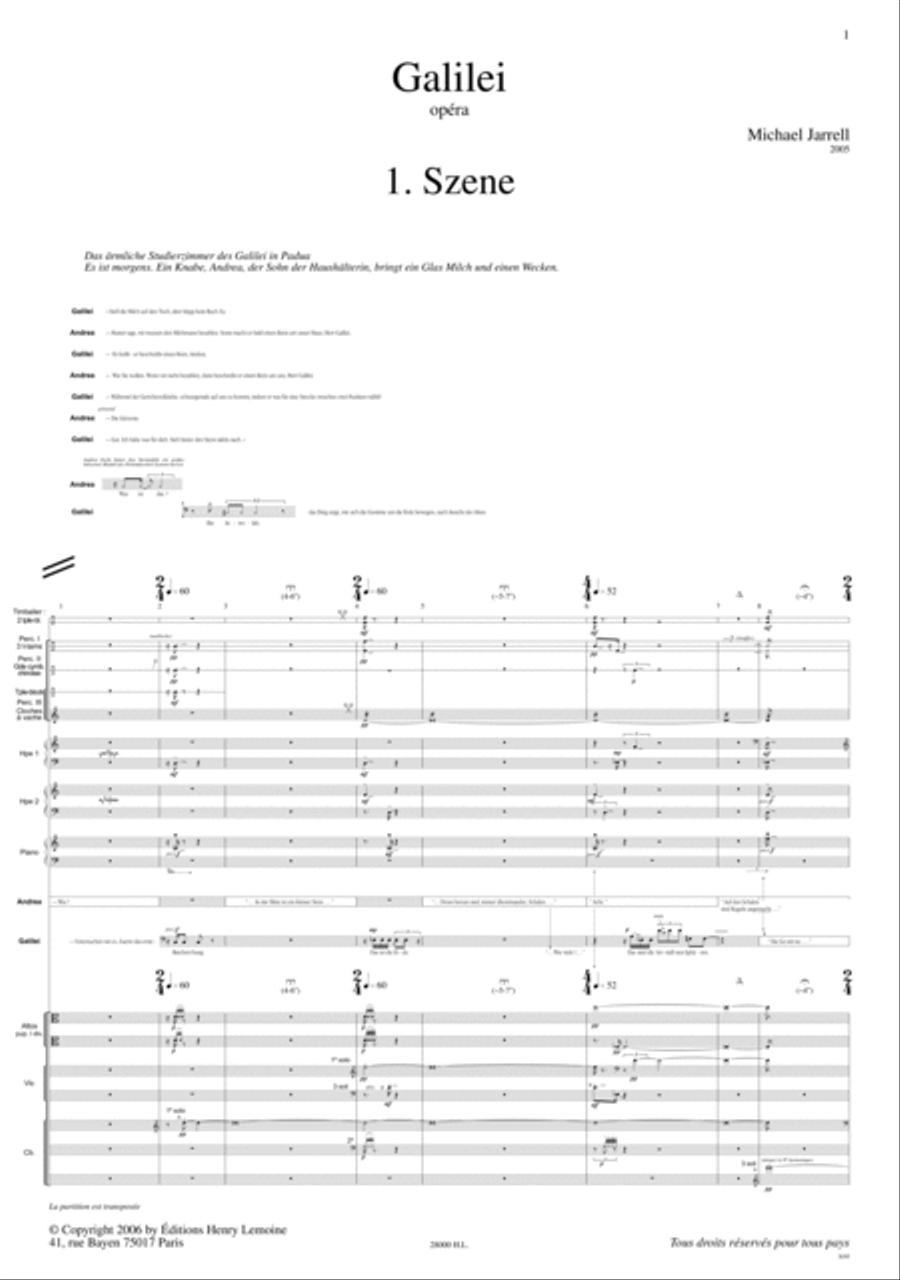 Galilei - Opera En 12 Scenes Choir scores gallery preview page 2