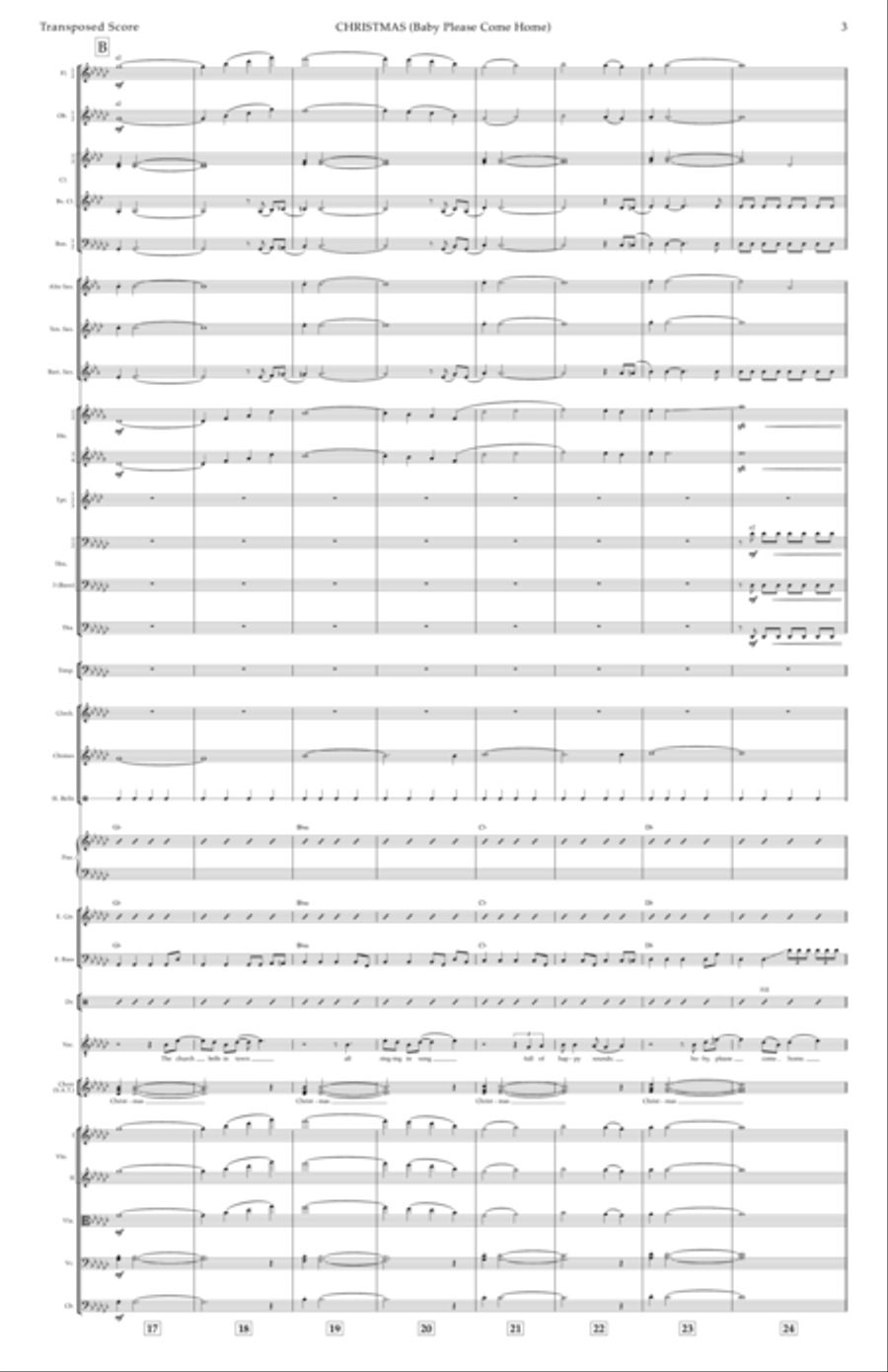 Christmas (Baby Please Come Home) Full Orchestra scores gallery preview page 3