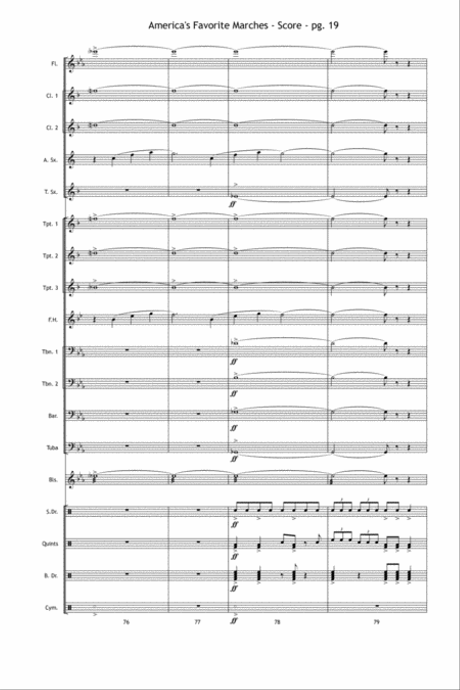 America's Favorite Marches Marching Band scores gallery preview page 20