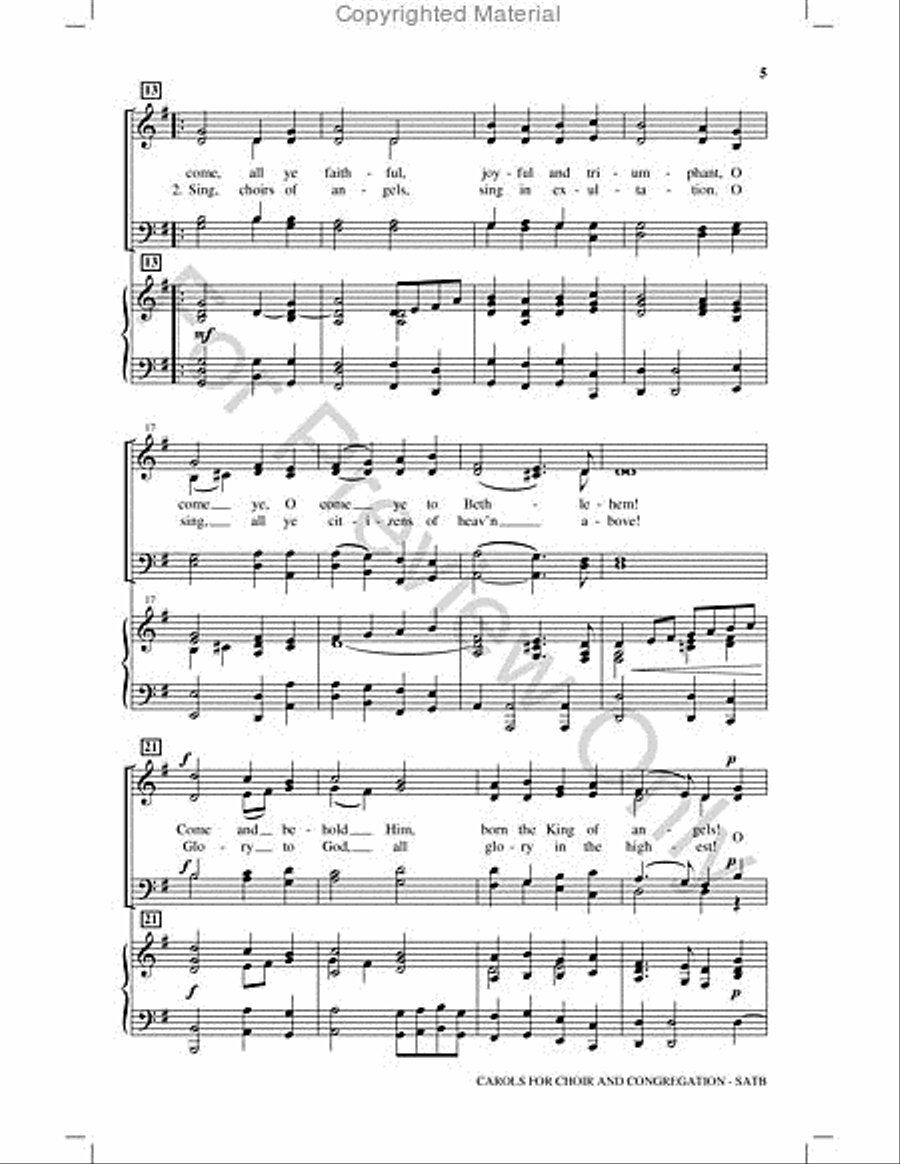 Carols for Choir and Congregation Choir scores gallery preview page 4