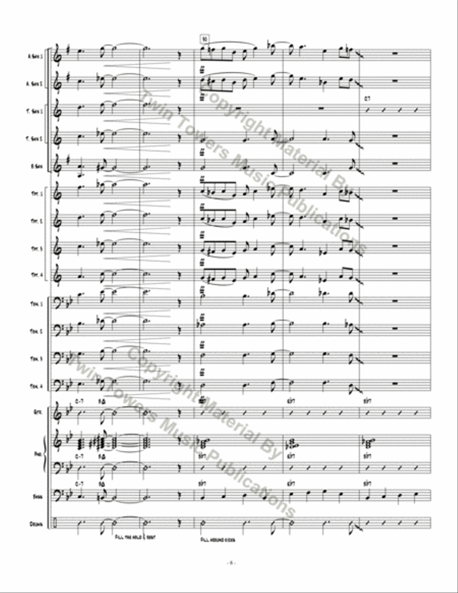 No Nonsense Blues Jazz Ensemble scores gallery preview page 9
