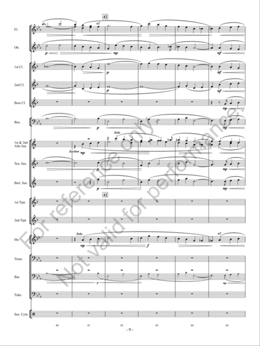 Irish Tune From County Derry Concert Band scores gallery preview page 10