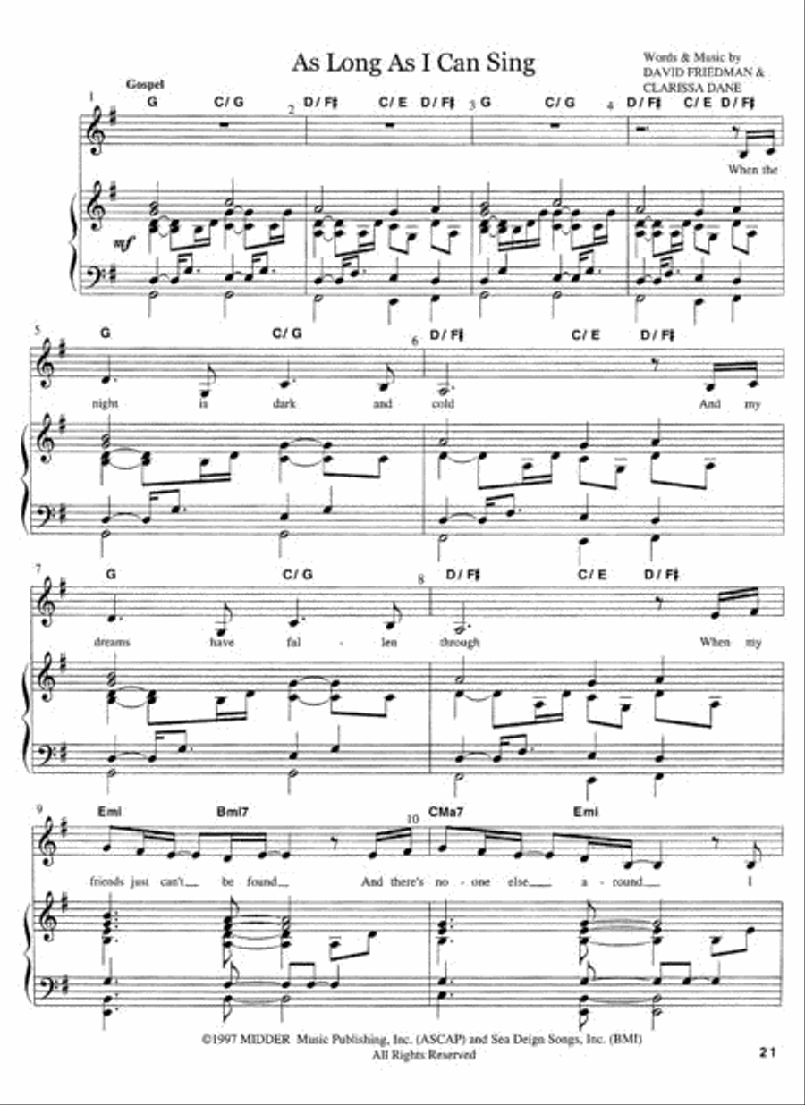 Listen to My Heart - The Songs of David Friedman Piano, Vocal, Guitar scores gallery preview page 2