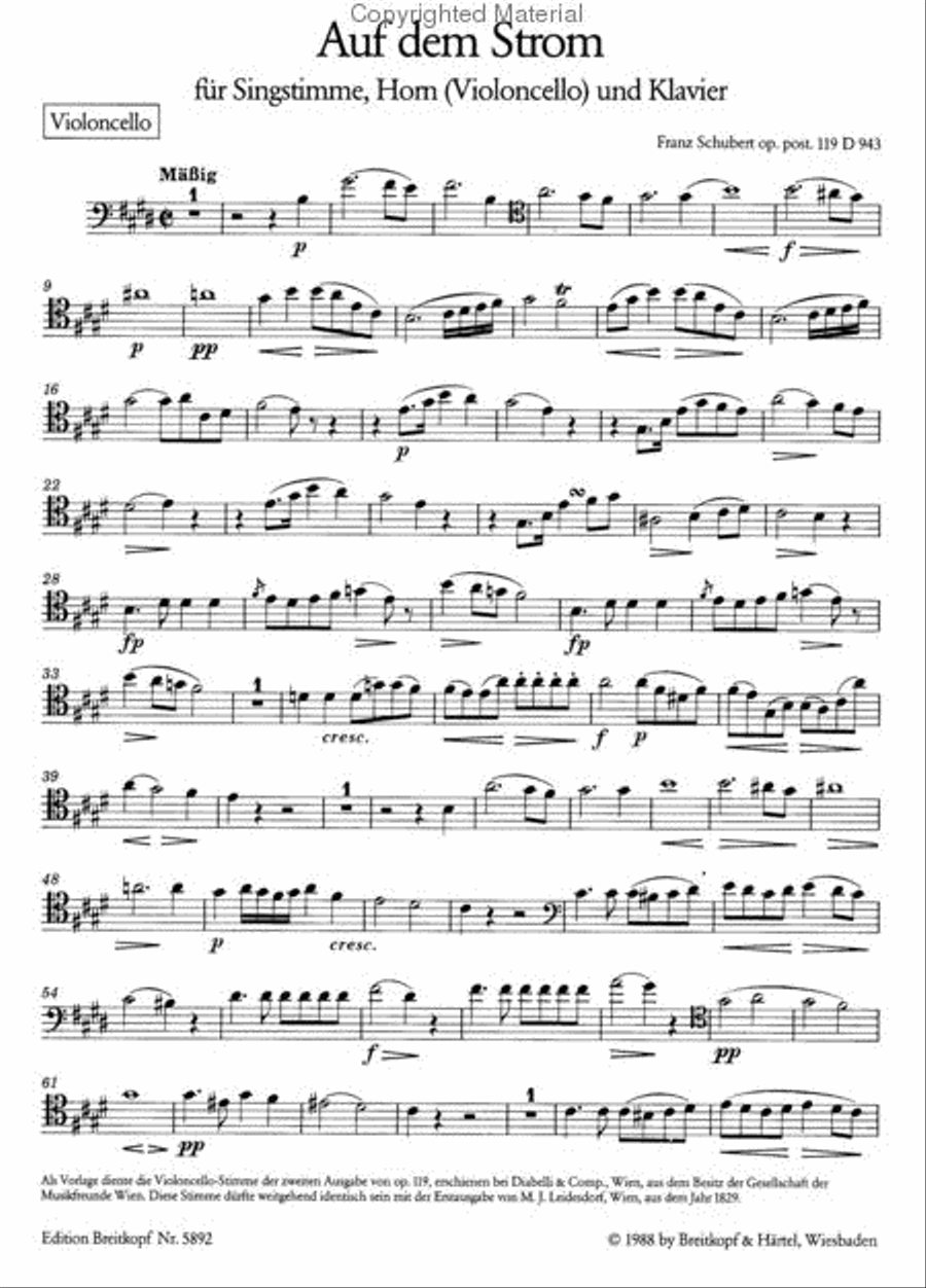 Auf dem Strom D 943 [Op. post. 119] Voice scores gallery preview page 4