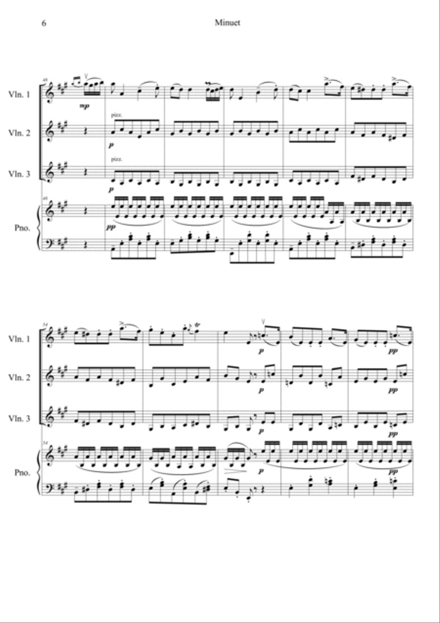 Minuet Minuet Piano Quartet scores gallery preview page 6