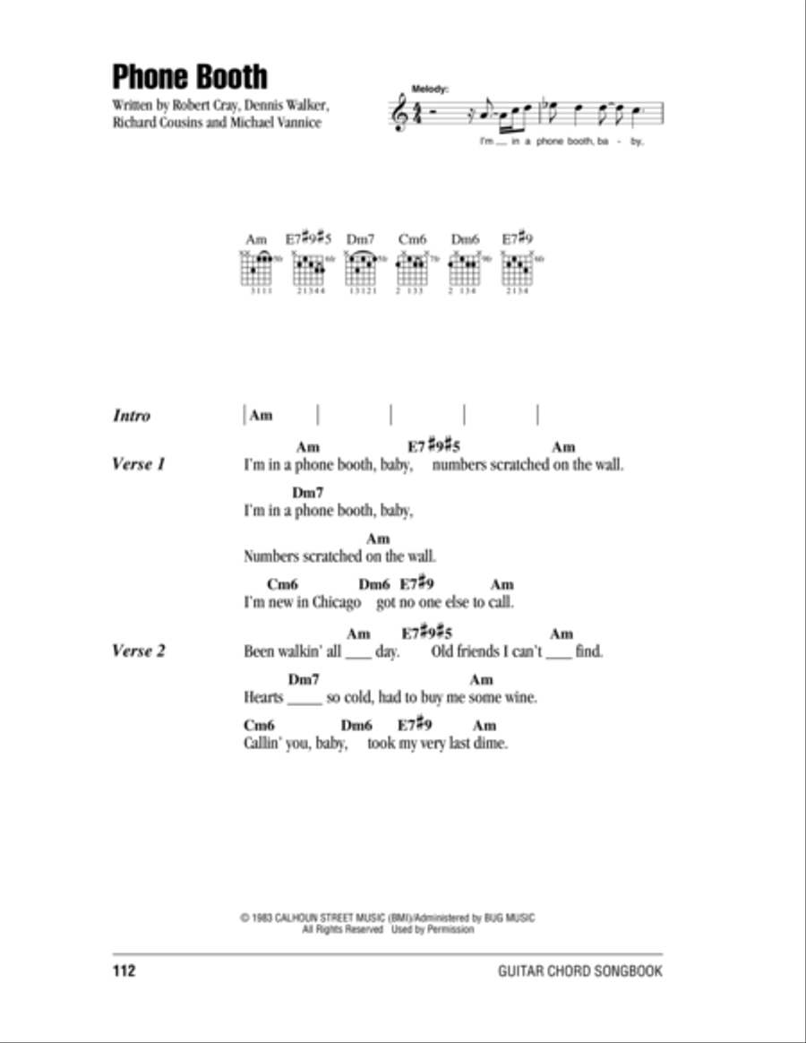 Phone Booth Phone Booth Acoustic Guitar scores gallery preview page 1