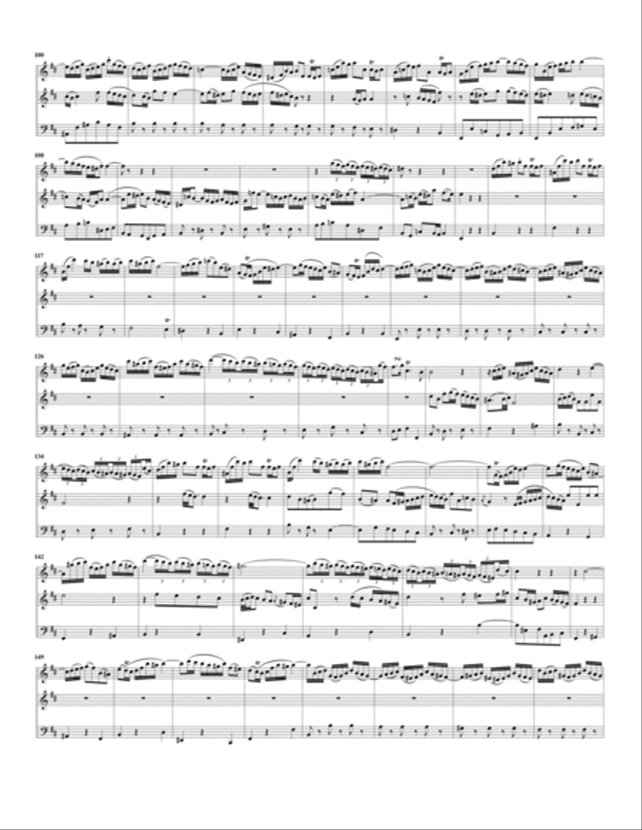 Aria: Seele, deine Specereie from Oster-Oratorium BWV 249 (arrangement for flute and harpsichord) Small Ensemble scores gallery preview page 4