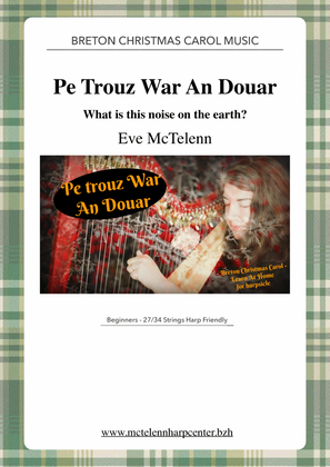 Book cover for Pe Trouz War an Douar - Breton Christmas Carol - beginner & 27 String Harp | McTelenn Harp Center