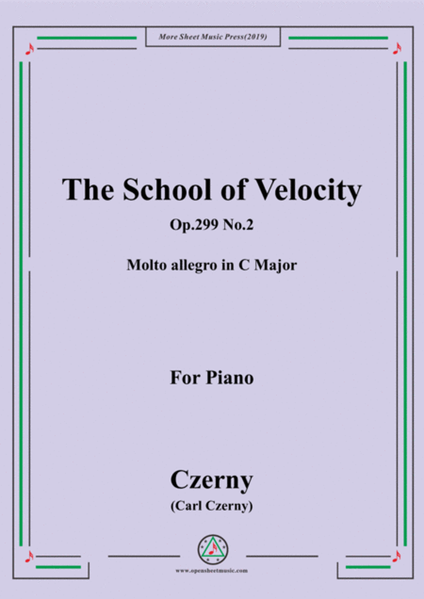Czerny-The School of Velocity,Op.299 No.2,Molto allegro in C Major,for Piano image number null
