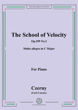 Czerny-The School of Velocity,Op.299 No.2,Molto allegro in C Major,for Piano