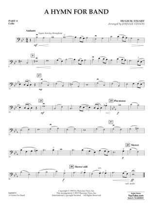 Book cover for A Hymn for Band (arr. Johnnie Stuart) - Pt.4 - Trombone/Bar. B.C./Bsn.
