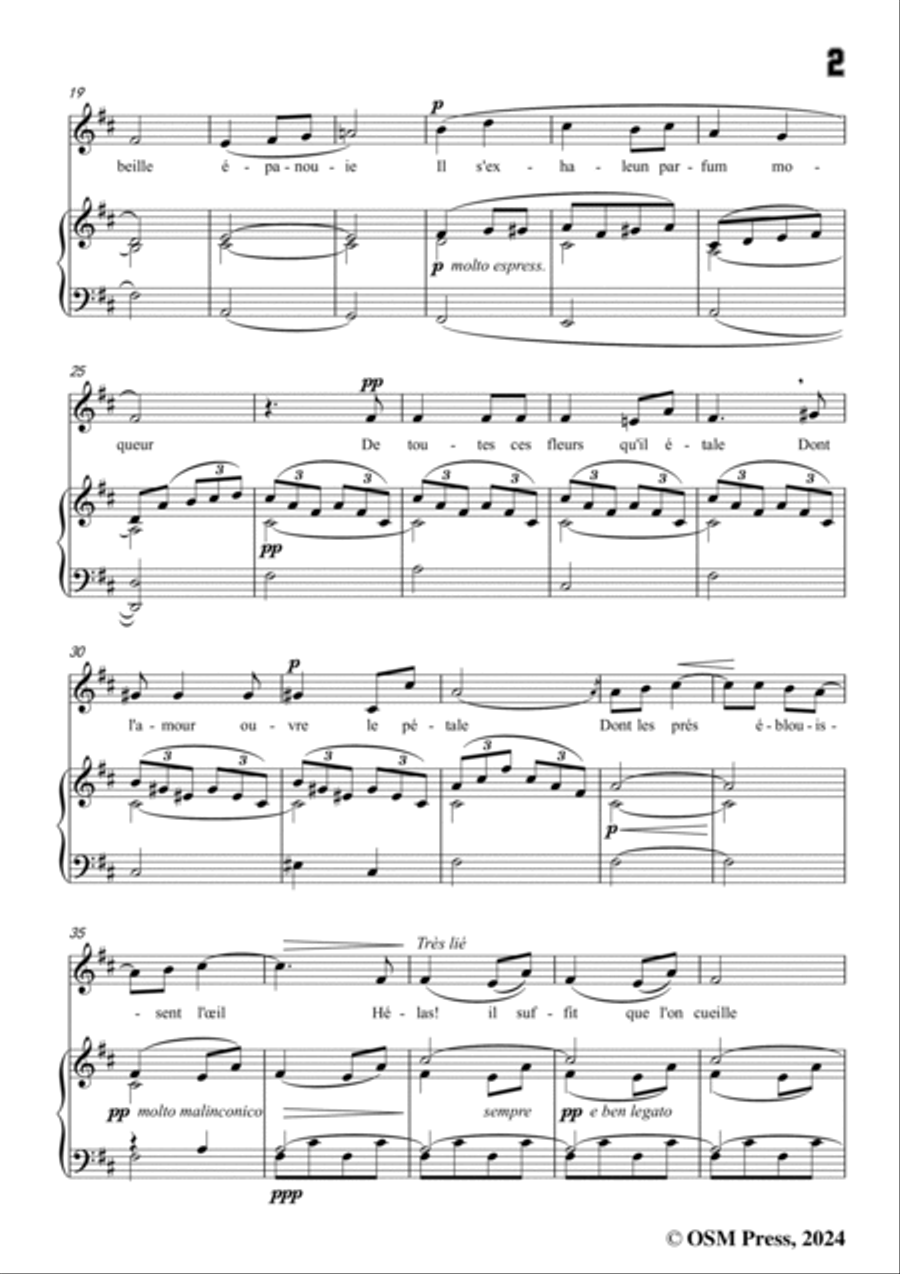 Lekeu-Les pavots,in b minor Voice scores gallery preview page 3