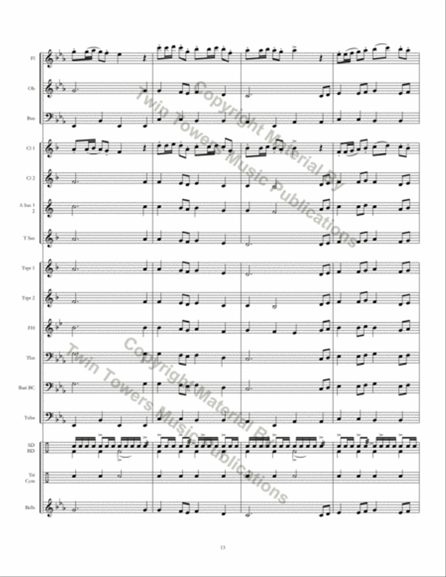 Twin Cities March Concert Band scores gallery preview page 14