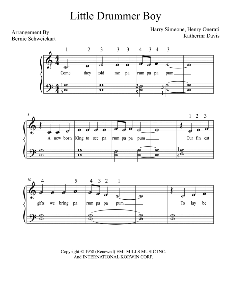 The Little Drummer Boy The Little Drummer Boy Voice scores gallery preview page 1