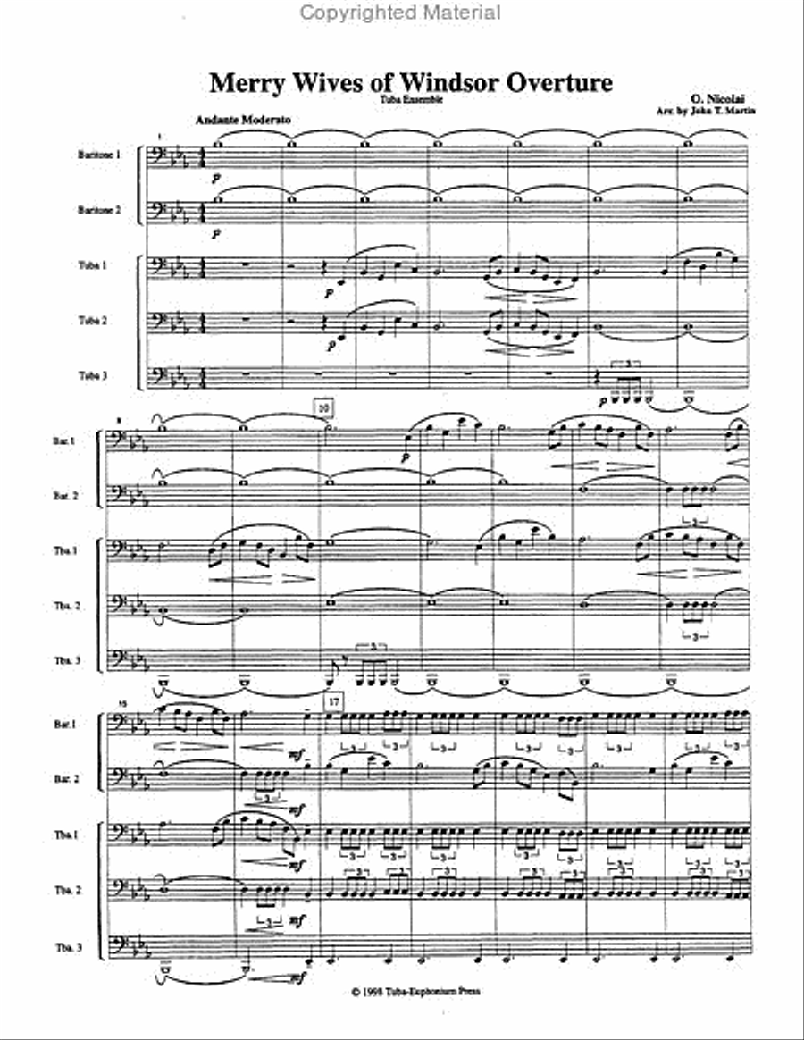 Merry Wives of Windsor Overture Large Ensemble scores gallery preview page 2