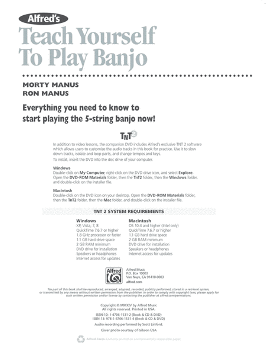 Alfred's Teach Yourself to Play Banjo image number null