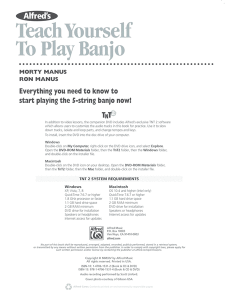 Alfred's Teach Yourself to Play Banjo image number null