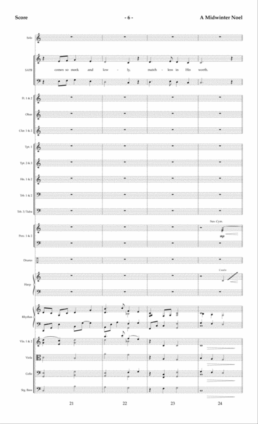 A Midwinter Noel - Orchestral Score and Parts Choir scores gallery preview page 9