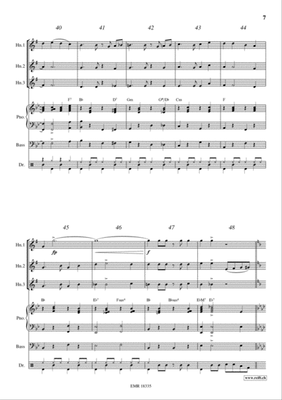 My Old Kentucky Home Horn scores gallery preview page 7