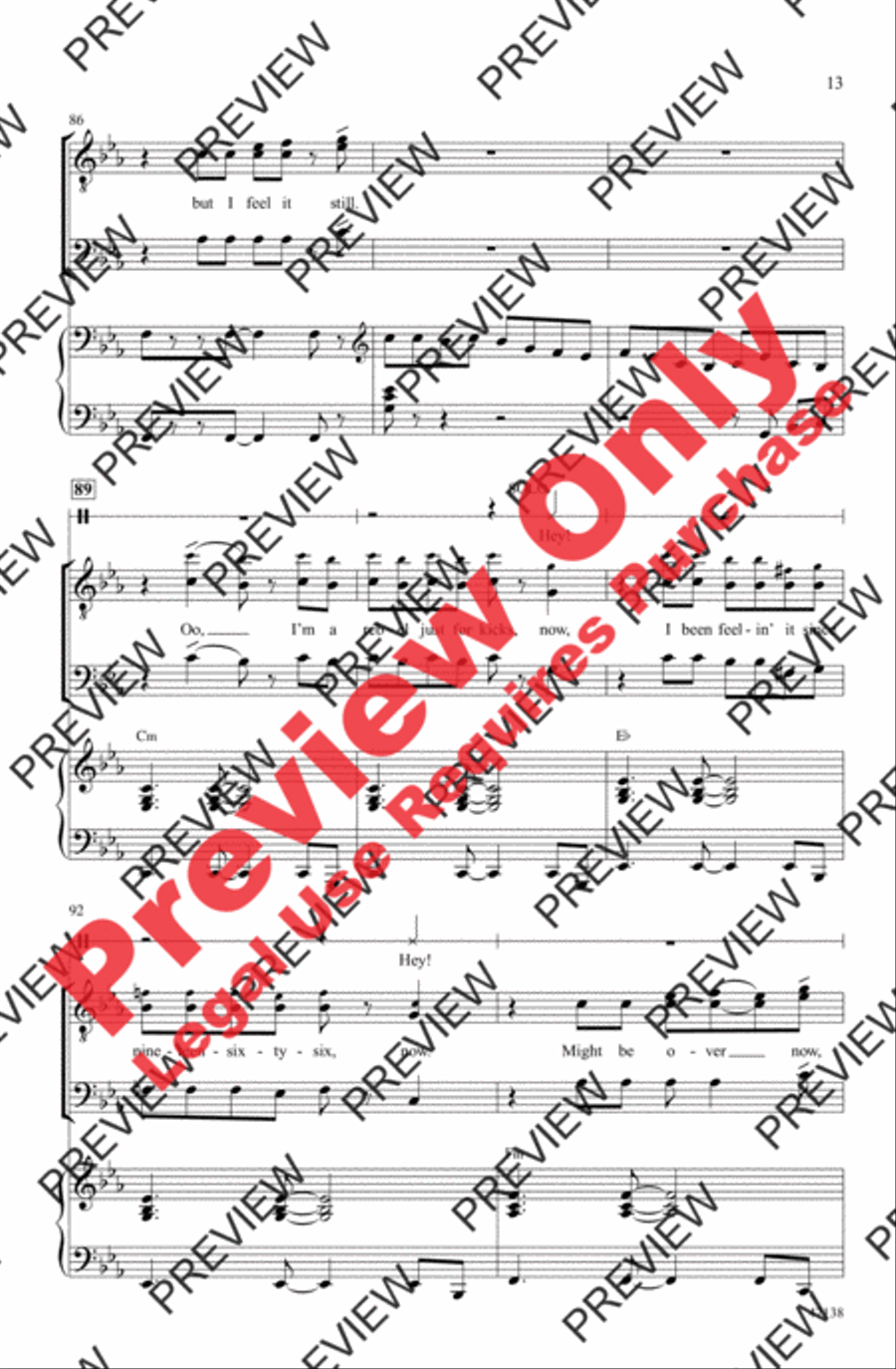 Feel It Still Men's Choir scores gallery preview page 13