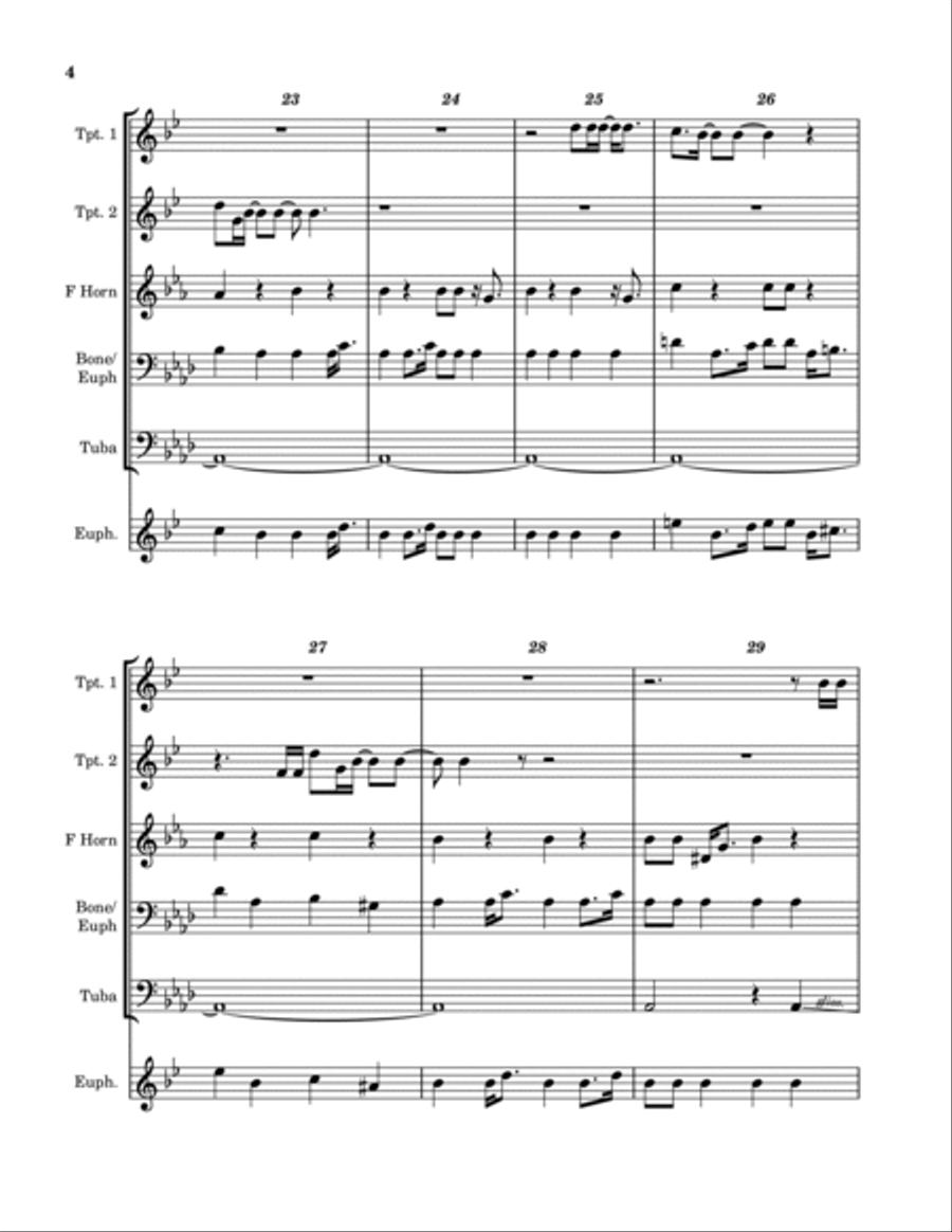 Goodbye Stranger Euphonium scores gallery preview page 4